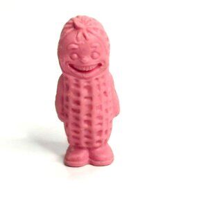 Vintage Diener Mr. Peanut Pink Eraser Smiling Jimmy Carter 1970s